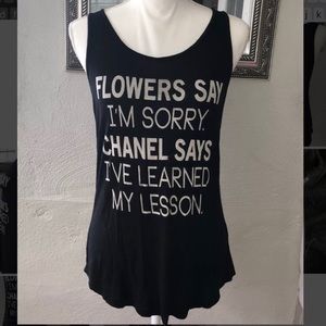 Bird & Vine Women Black Tank Top Size Small